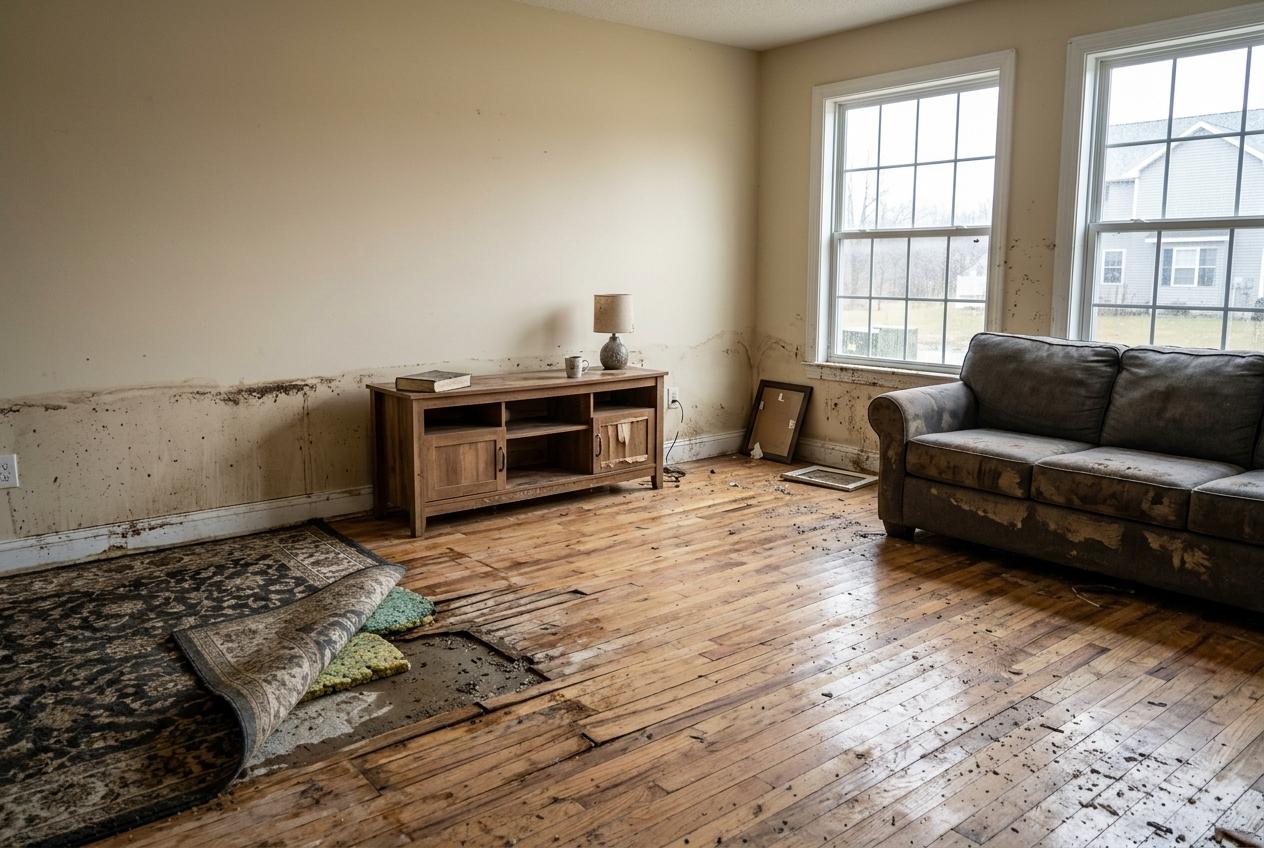 Water damage inspection and documentation for insurance claim adjustment